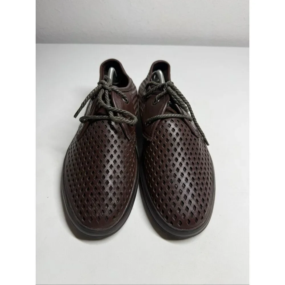Shawshank Brown Perforated Leather Lace Up Comfort Shoes Men’s Size 42 EU/8,5 US